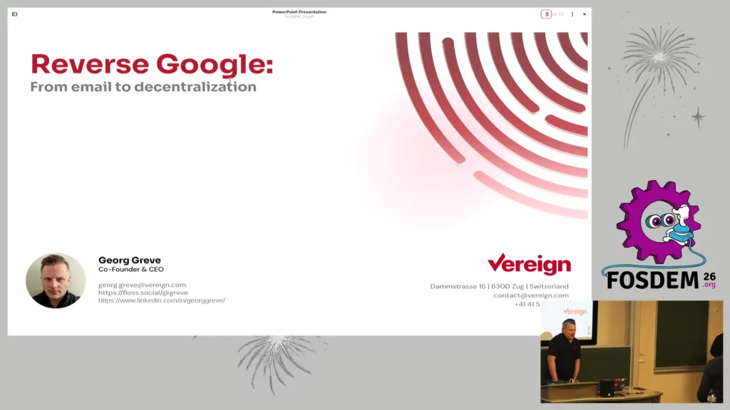 Reverse Google: Del correo electrónico a la descentralización — FOSDEM 2026